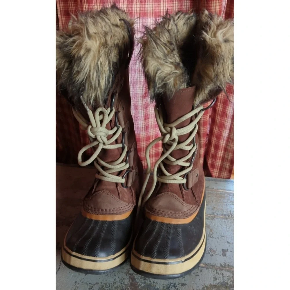 Sorel Boots Woman's 8 Mid Calf‎ Duck Boots Rubber & Leather READ DESCRIPTION